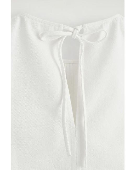 COS White Sleeveless Denim Top