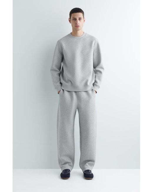 COS Gray Relaxed Scuba Sweatshirt for men