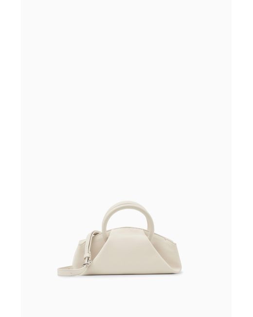 COS White Fold Micro Tote - Leather