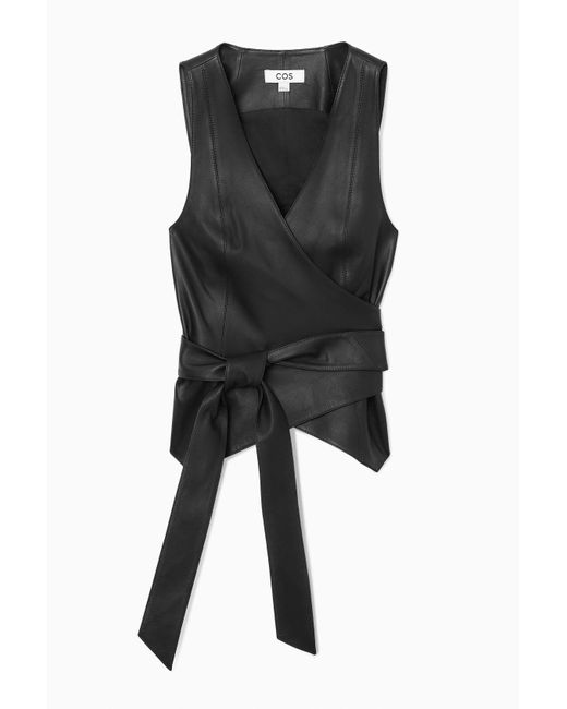 Leather hotsell wrap top
