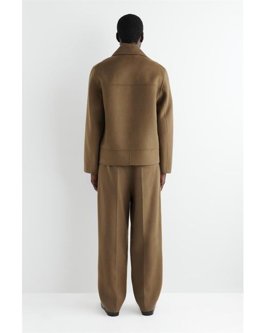 COS Natural Double-Faced Wool Short Pea Coat for men