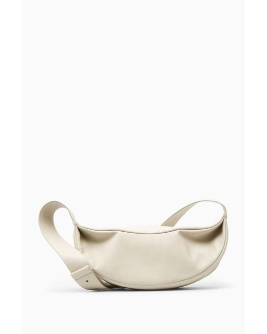 COS White Swing Crossbody Bag - Leather
