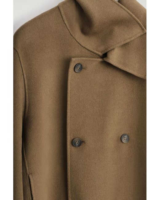 COS Natural Double-Faced Wool Short Pea Coat for men