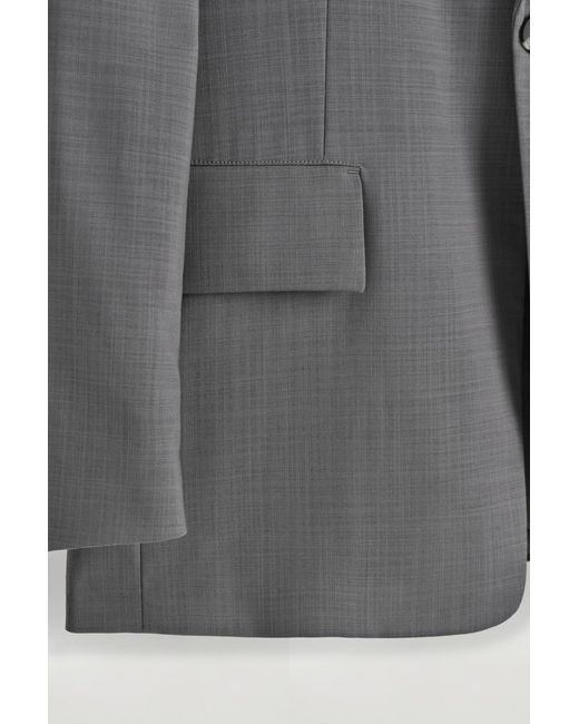 COS Gray Fluid Lightweight Wool Blazer for men