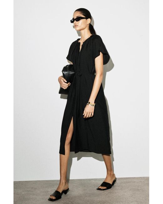 cos volume sleeve midi dress COS Volume-Sleeve Midi Dress