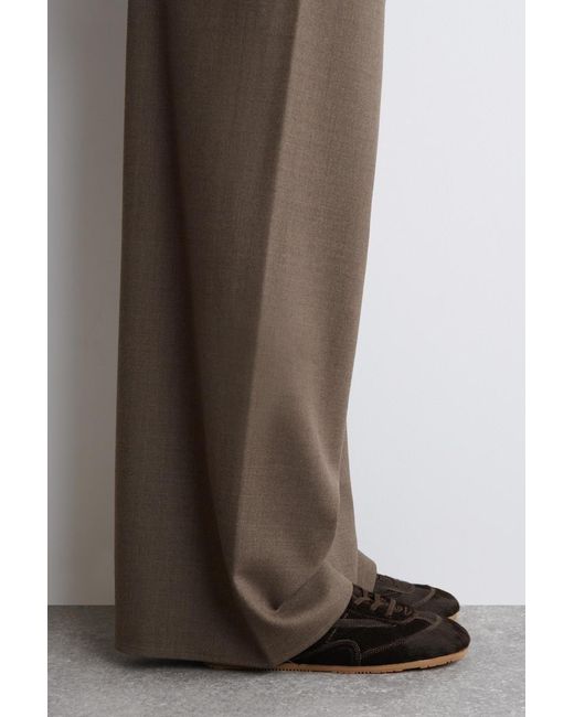 COS Brown Minimal Pony Hair-Effect Leather Trainers