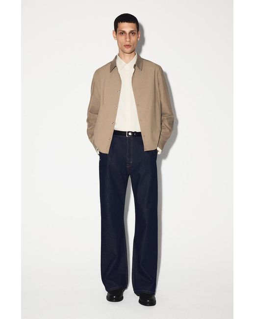 COS Natural Contrast-Panel Cotton Overshirt for men