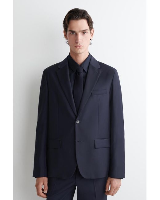 COS Blue Wool Tie for men