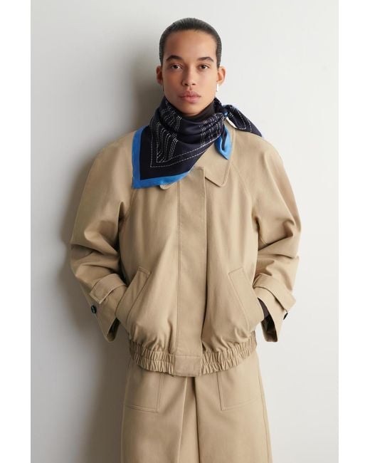 COS Natural Rounded Cotton Blouson Jacket