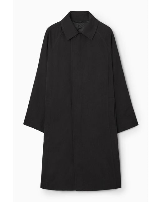 COS Black Utility Trench Coat for men