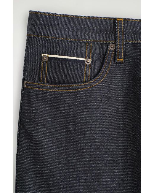 COS Gray Rider Raw Selvedge Relaxed-Fit Straight-Leg Jeans for men