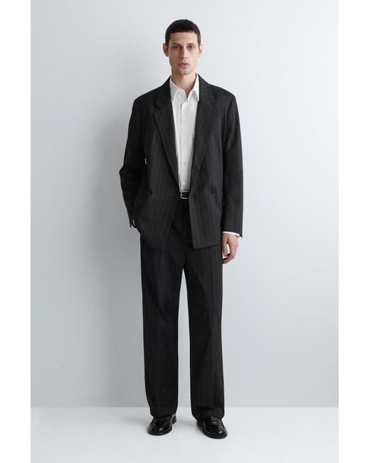 COS White Slim Tailored Cotton-Poplin Shirt for men