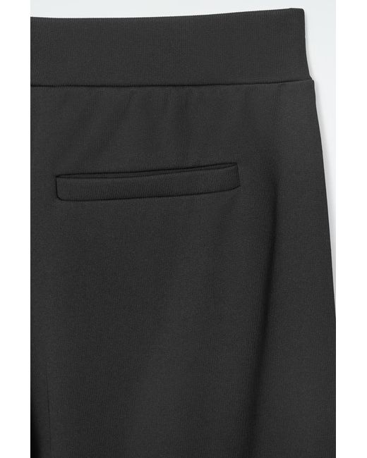 COS Black Pintucked Straight-leg Trousers