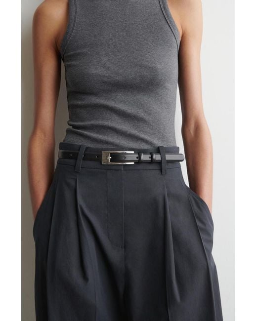 COS Gray Tailored Cotton Balloon-Leg Pants
