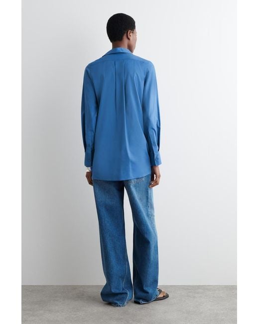 COS Blue Double-breasted Shirt