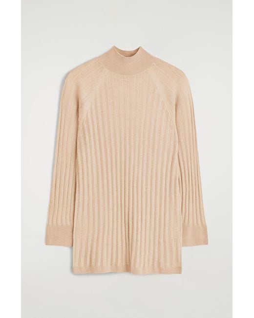 COS Natural Sheer Knitted Silk Top