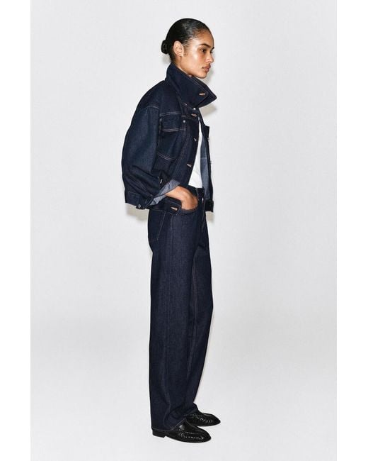 COS Blue Chord Straight-Leg Jeans