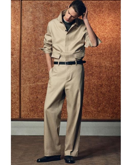 COS Natural Relaxed Cotton-Linen Overshirt for men