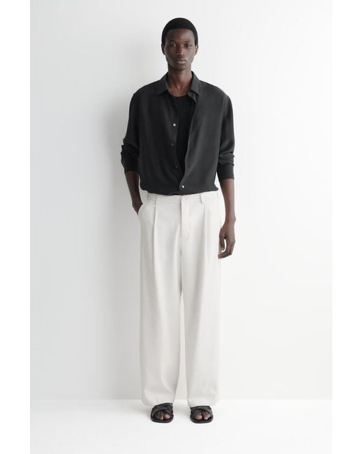 COS Black Slim Ribbed Cotton Tank Top for men