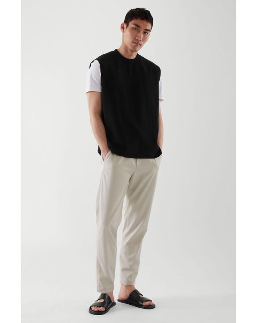 mens black leather sliders