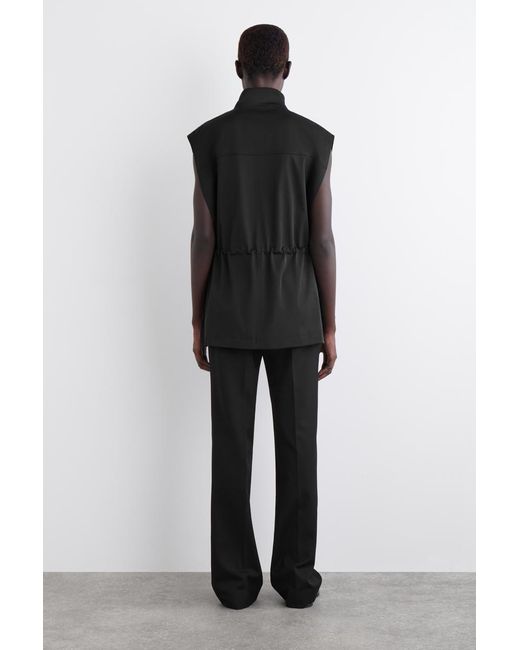 COS MOCK-NECK UTILITY VEST ブラック ベスト COS Mock-Neck Utility Vest in Black | Lyst