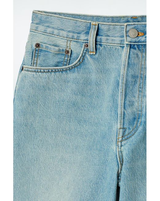 COS Blue Longline Denim Shorts for men
