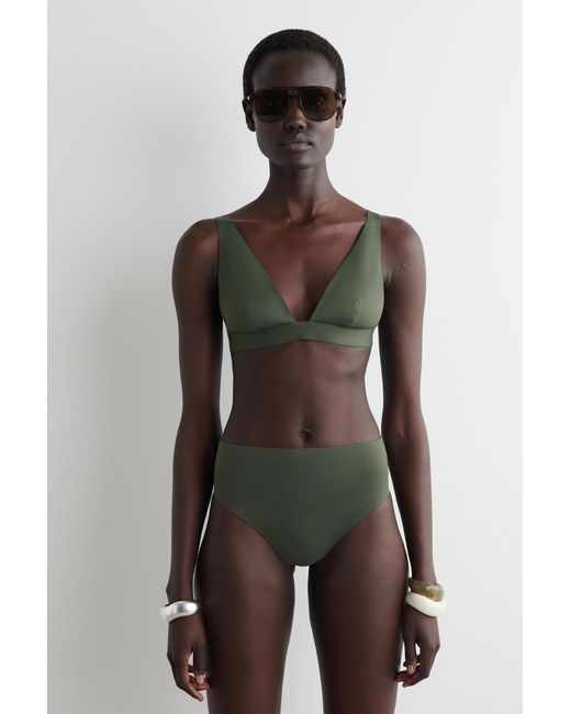 COS Green High-waisted Scuba Bikini Briefs