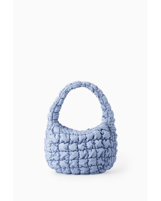 COS Blue Quilted Mini Bag