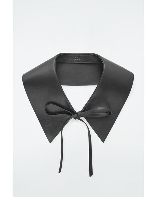 COS Black Exaggerated Leather Collar