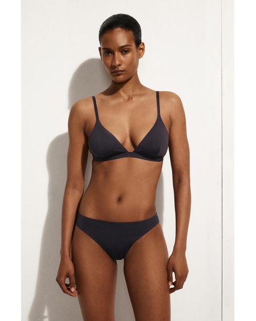 COS Blue Triangle Bikini Top