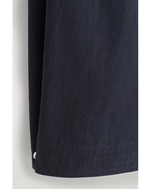 COS Blue Pima Cotton Barrel-Leg Pants