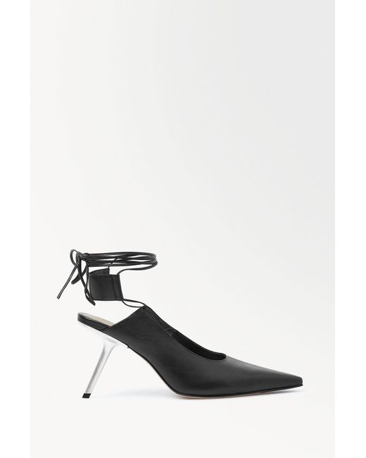 COS The Angled Lace up Pumps in Black Lyst UK