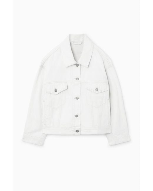 COS White Oversized Denim Jacket