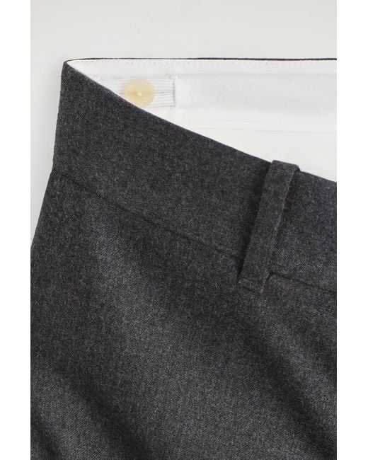 COS Gray Wool Tapered Pants for men