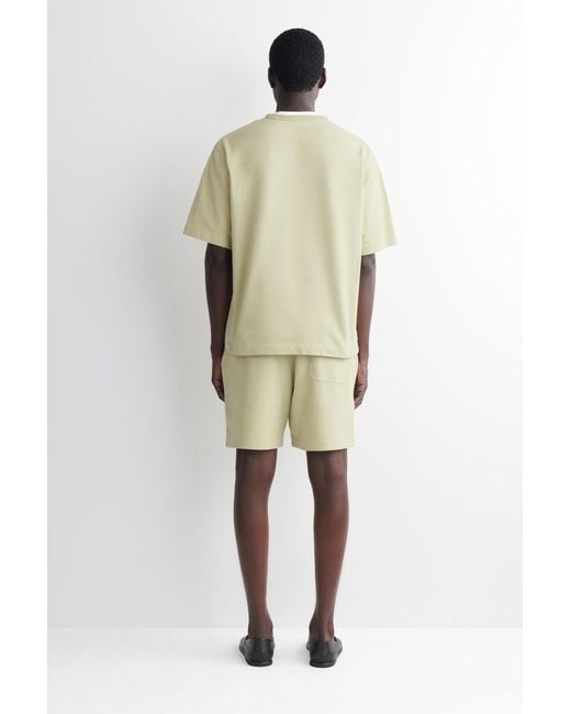 COS Natural Garment-Washed Cotton-Jersey Shorts for men