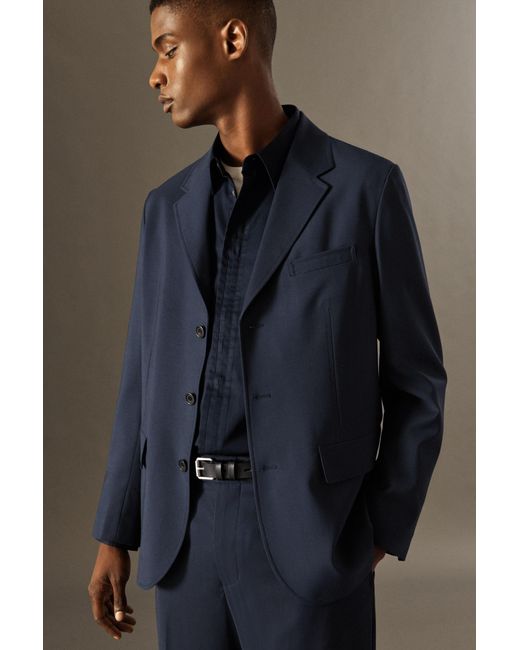 COS Blue Unstructured Lightweight Wool Blazer - Regular for men