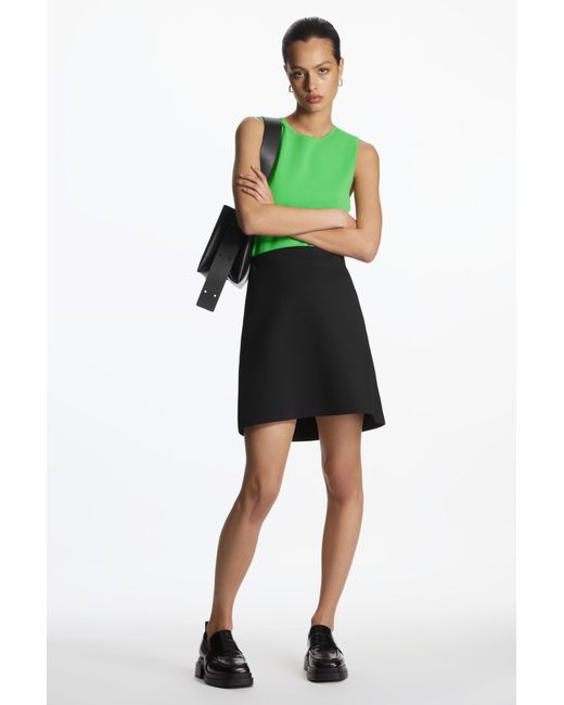 COS Scuba Mini Skirt in Black | Lyst UK