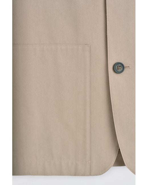 COS Natural Unstructured Cotton-Blend Blazer for men