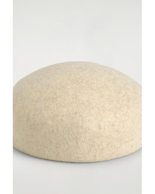 COS Natural Sculpted Wool Beret