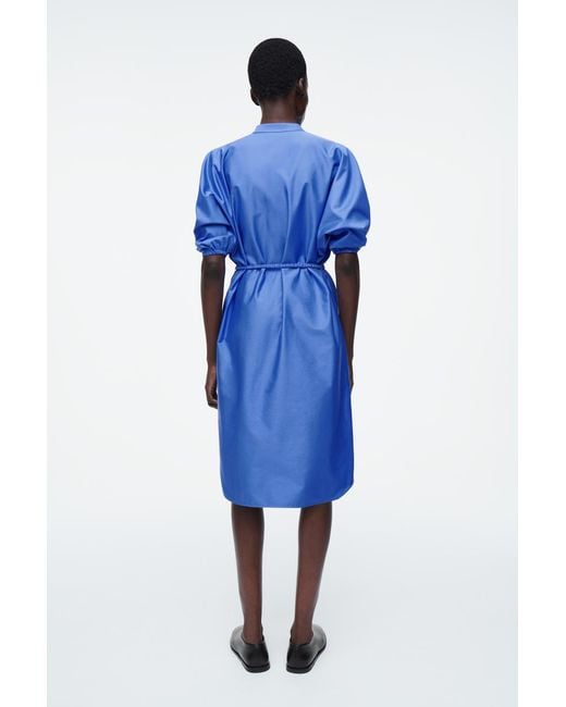 belted midi shirt dress cos BELTED MIDI SHIRT DRESS - BLACK