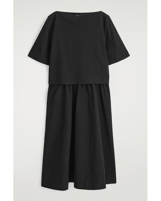 black dress with yellow shoes Solace London Black Boat Neck Sleeveless Maxi Dress – MAYFEYR main image 0