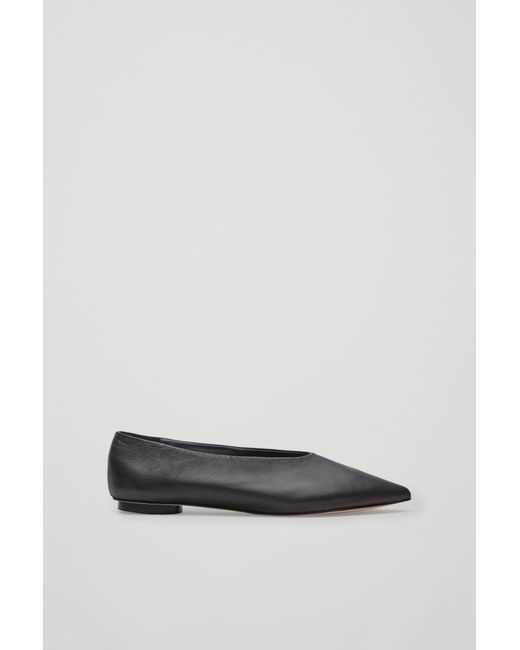 COS Black Pointed Slip-on Shoes