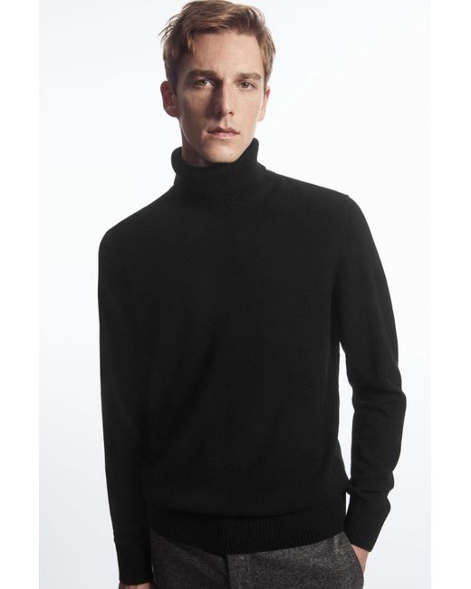 COS Black Wool-cashmere Turtleneck Sweater for men