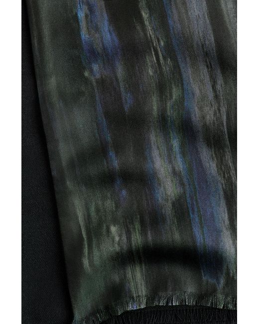 COS Black Paint-Print Silk Scarf for men