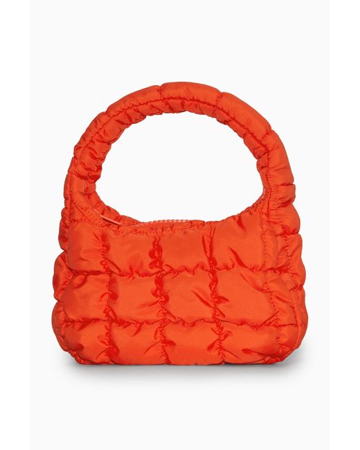COS Red Quilted Micro Bag
