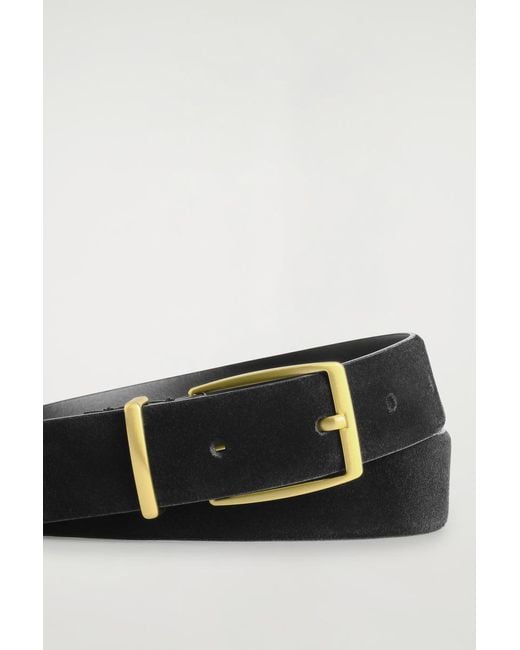COS Black Classic Suede Belt