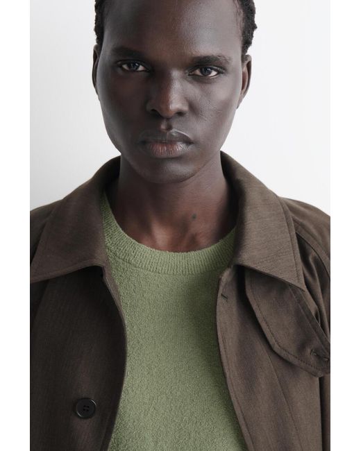 COS Green Bouclé-Knit Tank Top for men