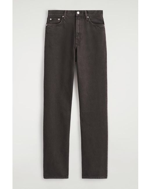 COS Gray Chord Straight-Leg Jeans