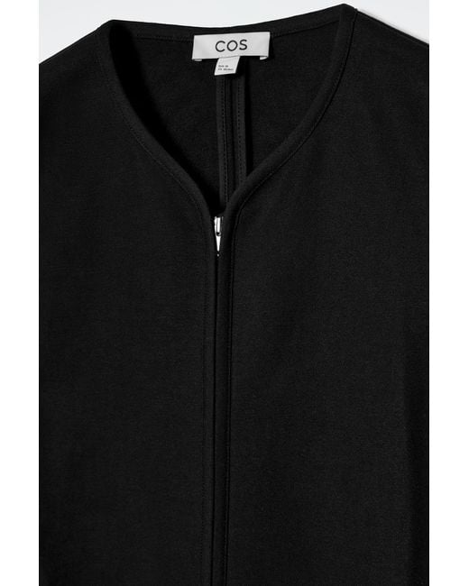 COS Scuba-jersey Zip-up Mini Dress in Black | Lyst COS Scuba-jersey Zip-up Mini Dress in Black | Lyst