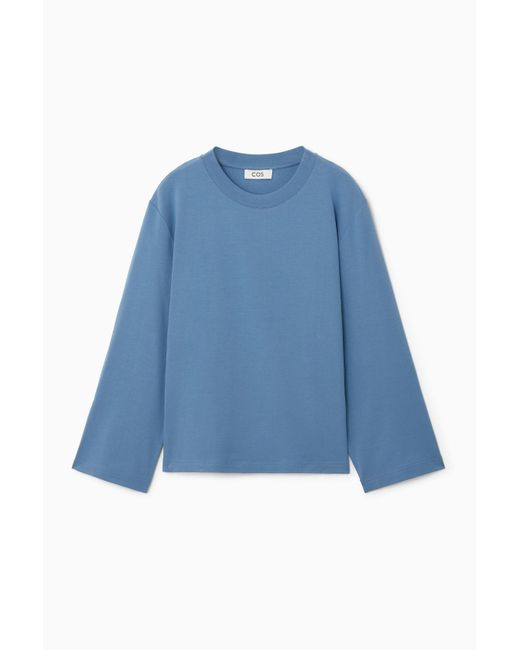 COS Blue Wide-sleeved Top